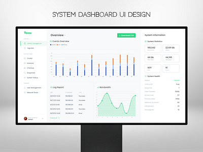 System Dashboard UI Design backend dashboard dashboard design ui