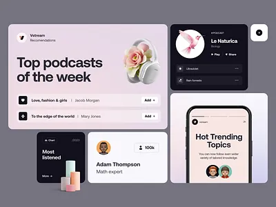 Vstream UI-UX design interface product service startup ui ux web website