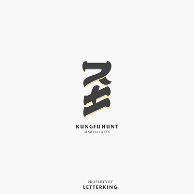 KH aka KUNGFU HUNT MARTIAL ARTS, MONOGRAM LOGO apparel branding clothing clothingstore design graphic design logo modern monogram monogramlogo typography vector