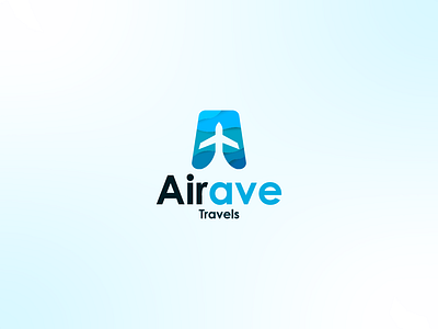 A New Modern Gradient Logo Design | Airave | A | Travel | Fly a agency airave branding cool creative custom design fly gradient graphic design logo minimal modern new plane professional travel unique vector