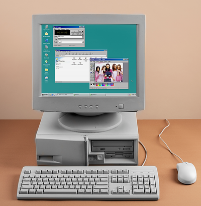 Windows 98 screen (Y2K inspiration) baby vox computer kpop retro ui windows 98 y2k