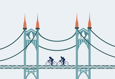 Portland Bridge graphic graphic design illustration vector