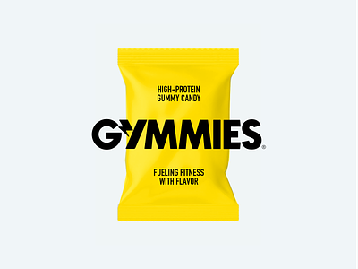 Gymmies Gummy Candy Packaging bold candy design fitness graphic design gummy bears icon logo minimal modern packaging simple symbol