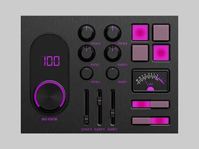 VST PLUGIN UI kit-03 knob ui volume vst