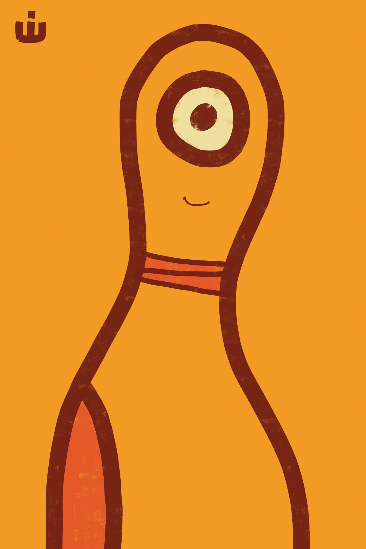 Portrait of a Thumb Head cartoon cartoon illustration cartoon modern cartoon portrait cyclops digital art illustration minimal minimalism portrait thumb head