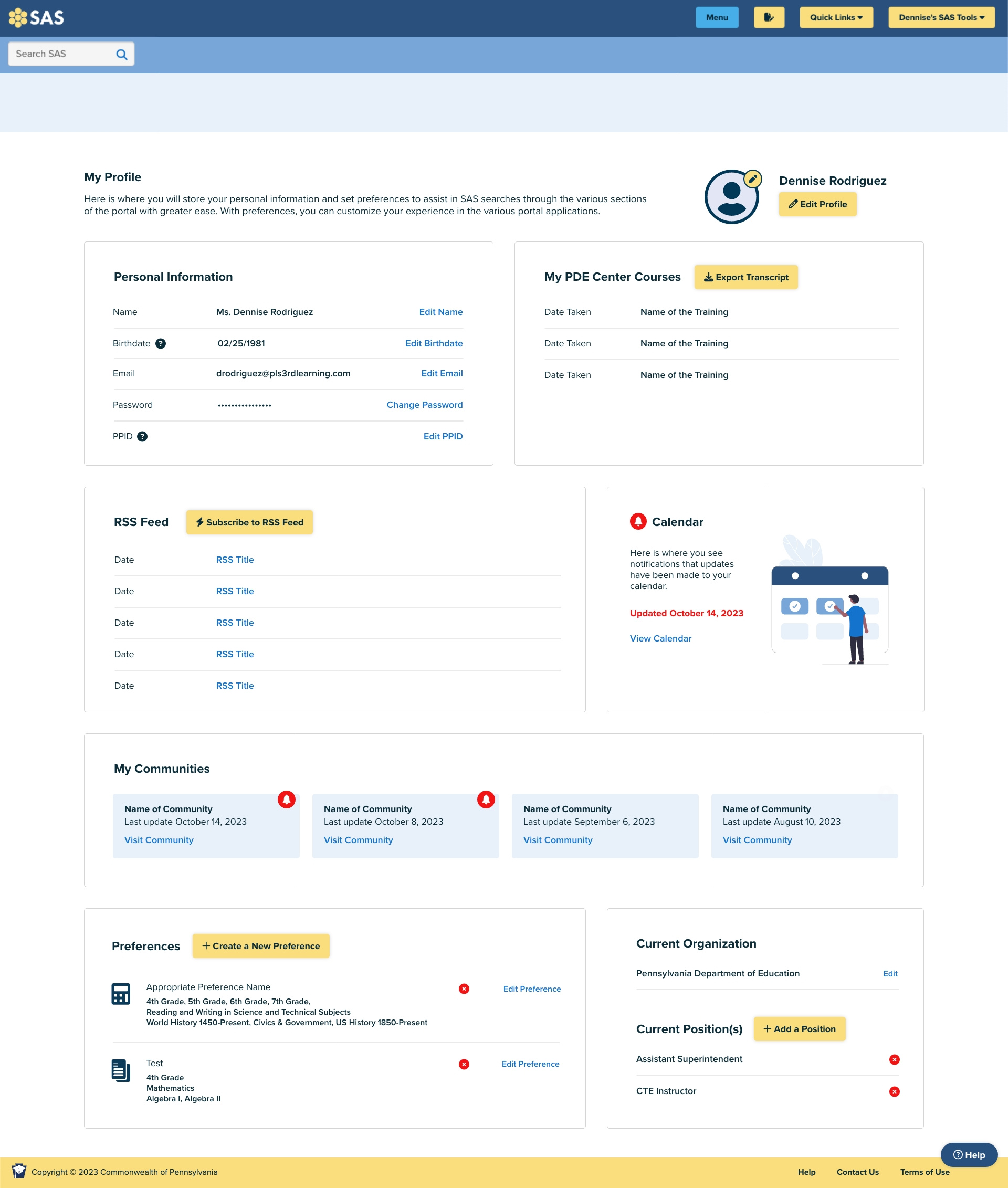 SAS Profile design minimal ui ux web website