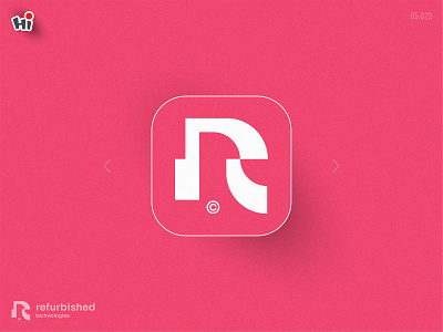 R Logo app branding colorful creative graphic design logo r