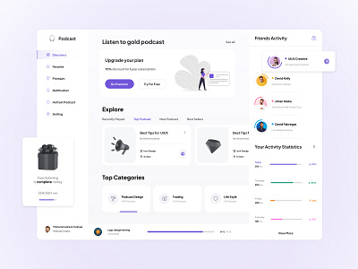 Podcast Dashboard dashboard podcast ui