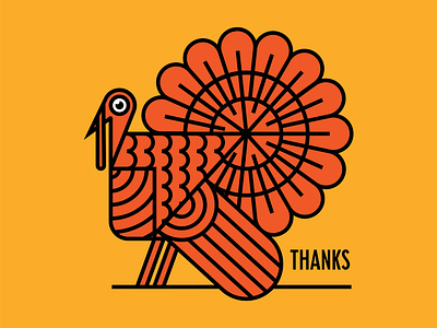 Thankful autumn bird birds branding fall flat geometric gobble graphic design icon illustration logo monoline thanks thanksgiving turkey turkeys typography vector