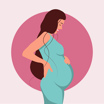 Pregnant woman illustration 2d adobe illustrator design graphic design illustration pregnant woman vector