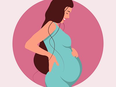 Pregnant woman illustration 2d adobe illustrator design graphic design illustration pregnant woman vector
