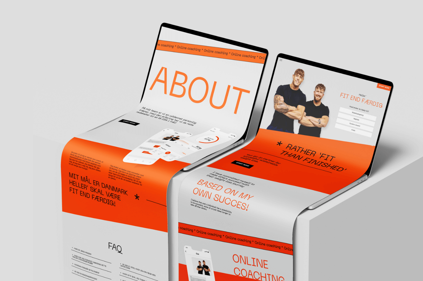 Heller´fit end færdig abstract brutalism digital design fitness graphic design web design