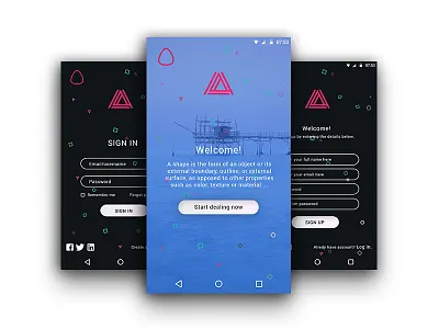A user interface that is aesthetically pleasing and easy to use. app design color design homepage ui ux