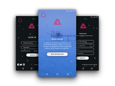 A user interface that is aesthetically pleasing and easy to use. app design color design homepage ui ux