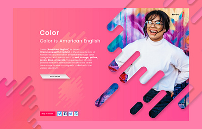 The use of bright colors in the design gives this website a hit. color design header homepage ui web
