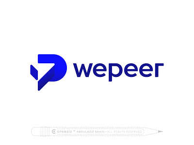 wepeer Logo Visual Identity branding codextra creaziz design graphic design identity kodgaraj logo monogram p2p peer peertopeer rebrand redesign share ui wepeer
