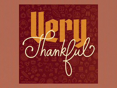 Thanksgiving social post for Rarified Creative design graphic design hand lettering icons typography vector