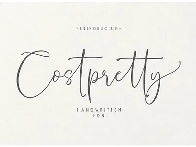 Costpretty Handwritten Font illustrations
