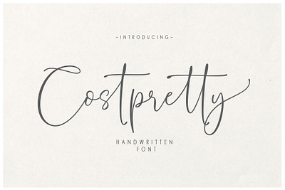 Costpretty Handwritten Font illustrations