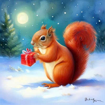 Squirrel Christmas christmas graphic design