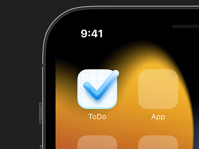 ToDo App Icon apical app app icon concept design icon minimal skeuomorphism todo