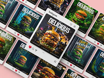 Food Social Media Post design 3d animation app branding design flyer design graphic design illustration logo motion graphics ui vector