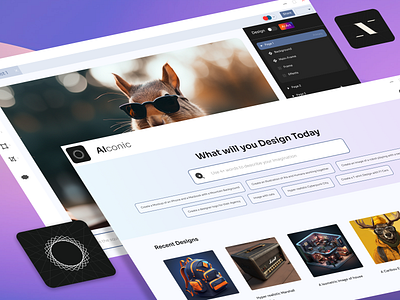 AIconic - An AI Powered Image Creation Tool ai branding clean design gpt icon interface minimal modern product tool ui user experience ux visual design web design web3 website