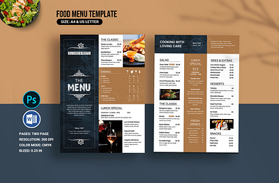 Food Menu Card Design 3d animation app branding design flyer design graphic design illustration logo motion graphics ui ux vector