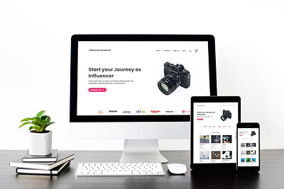Influencer Gears Website UI Design branding figma graphic design ui