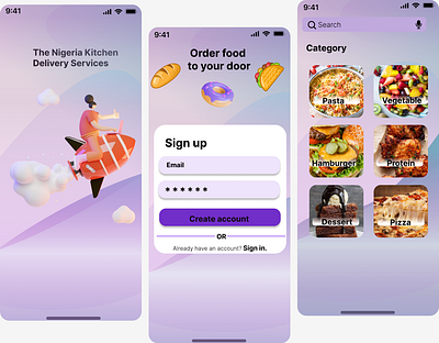 Food app ui