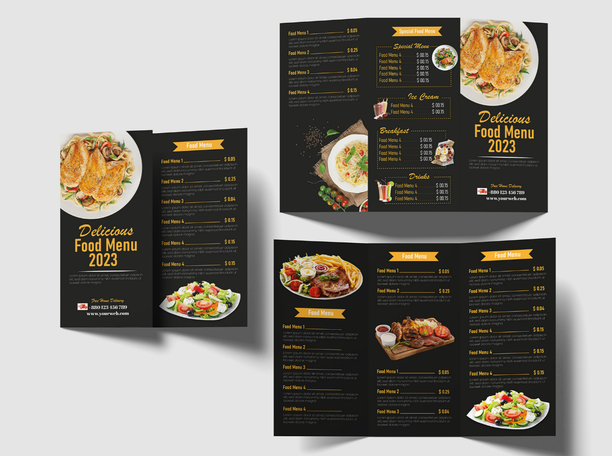 Food Menu Card design by Palash SK on Dribbble