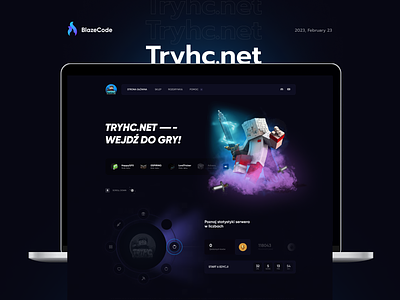 Tryhc - Minecraft server itemshop & more app design graphic design itemshop minecraft page shop ui ux web web app web design