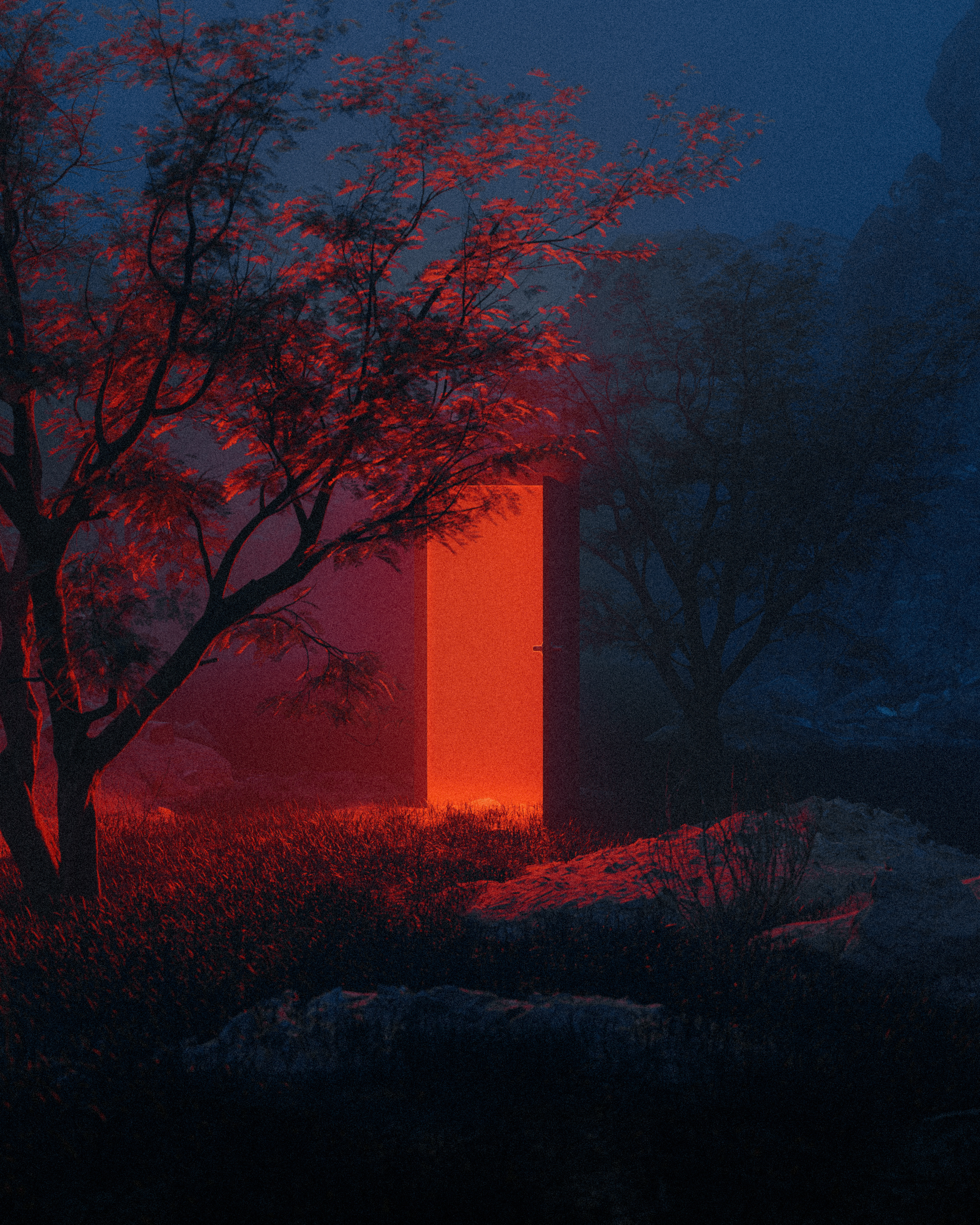 Twilight gate 3d cinema cinematic city dark digital art