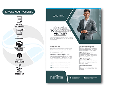 Flyer Design business contact creative design icon logo mockup shap text