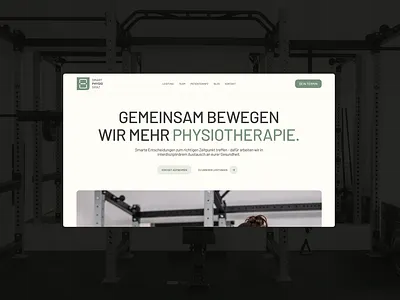 Smart Physio Website design experience health landing landingpage physical therapy physiotherapie smart ui ui design webdesign