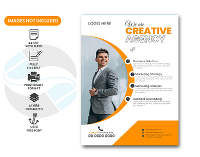 Flyer Design Template creative design icon image logo shaps text