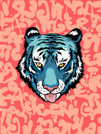 Blep. character design digital art illustration procreate tiger