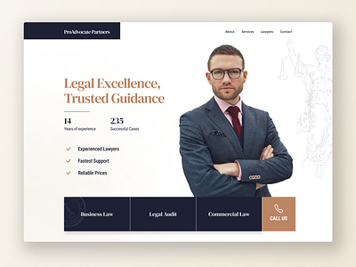 Lawyer Web UI Design Concept design figma ui website