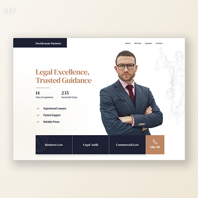Lawyer Web UI Design Concept design figma ui website