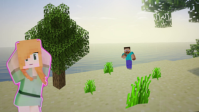 Dancing Minecraft 3D animation graphic design motion graphics