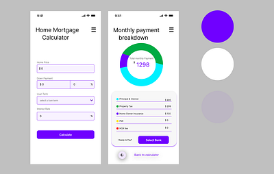 Home Mortgage Calculator ui