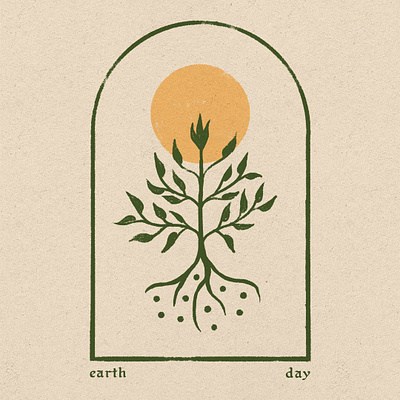 Earth Day branding graphic design illustration