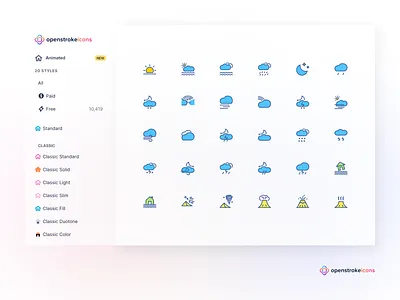 Weather icons design icon icons openstroke ui ux weather