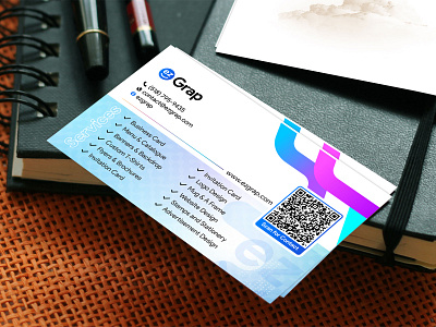 IT Service Company Business Card Design branding business card business card design card design clean business card clean card company business card eye caching card flat design fresh card fresh design graphic design it company card modern design print