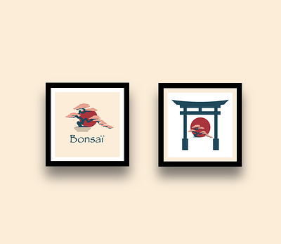 Japon / Bonsaï bonsaï graphic design illustration illustrator japon