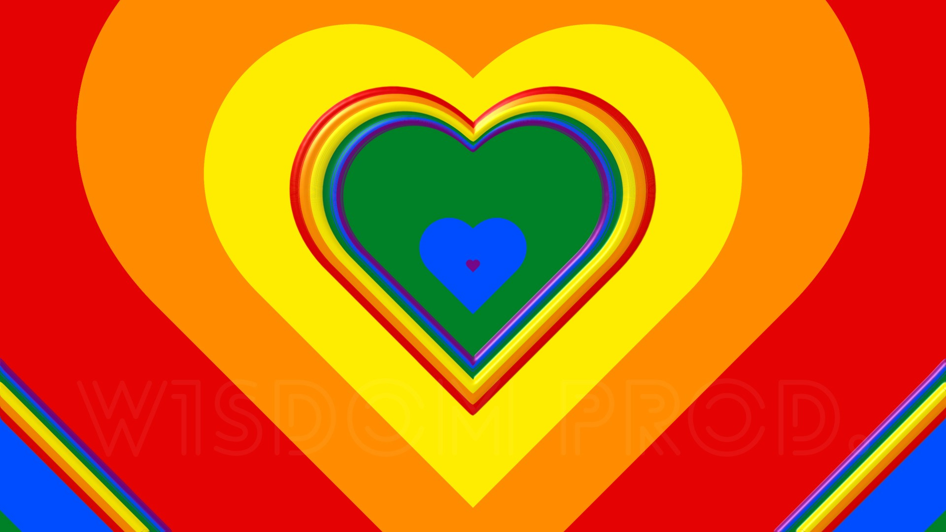 4K Rainbow Heart Shapes Beautiful Colorful Stock Animation + AE after effects animation art background design heart illustration motion graphics rainbow romance shape