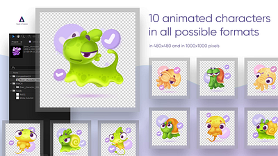 Animated Evolution: A Journey of Transformation Volume 3 after effects animated character set animation app character character set characters design evolution evolution characters graphic design illustration motion graphics ui ux