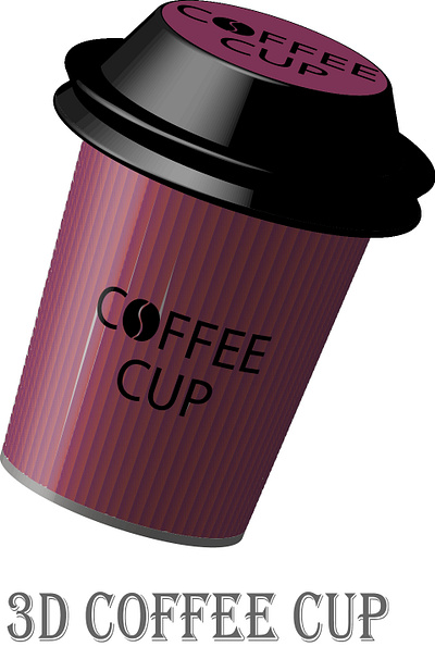 3D Coffee Cup Design 3d branding design graphic design illustration logo photoshop portfolio vector