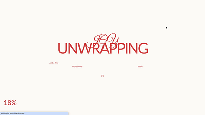 Website for Gift Wrapping Business in NYC animation bright christmas colorful design festive gift wrapping gifts holiday season joy landing preloader presents promo site red screencast ui user interface web design website