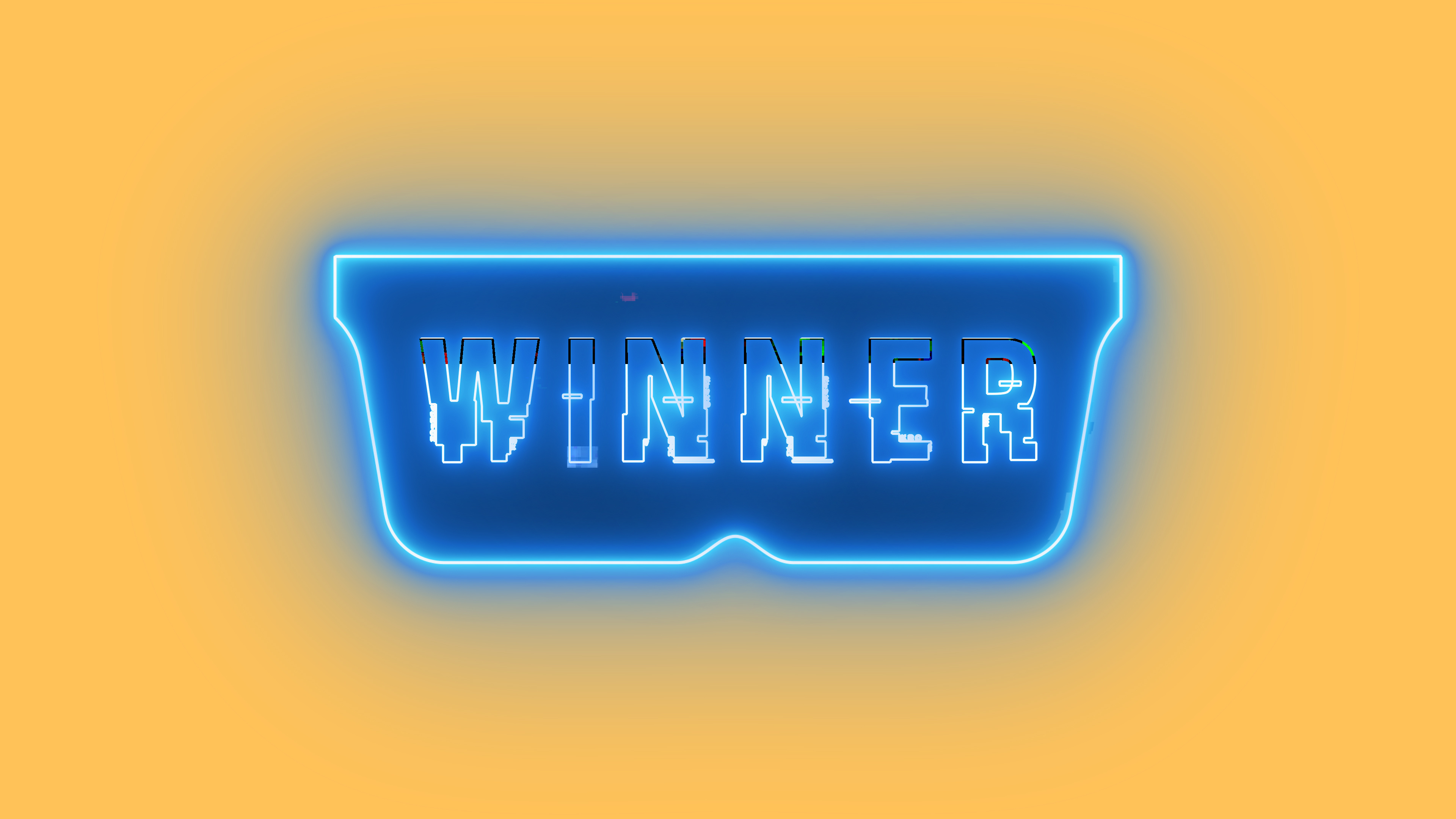 Neon Cyberpunk Futuristic Glasses With Winner Text 4K Animation after effects animation cyberpunk design glasses motion graphics neon sunglasses